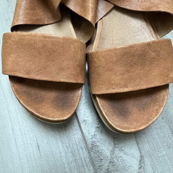 Eileen Fisher Sport Tumbled Nubuck Sneaker Sandal Comfort Walking Tan 8.5 - Picture 3 of 4